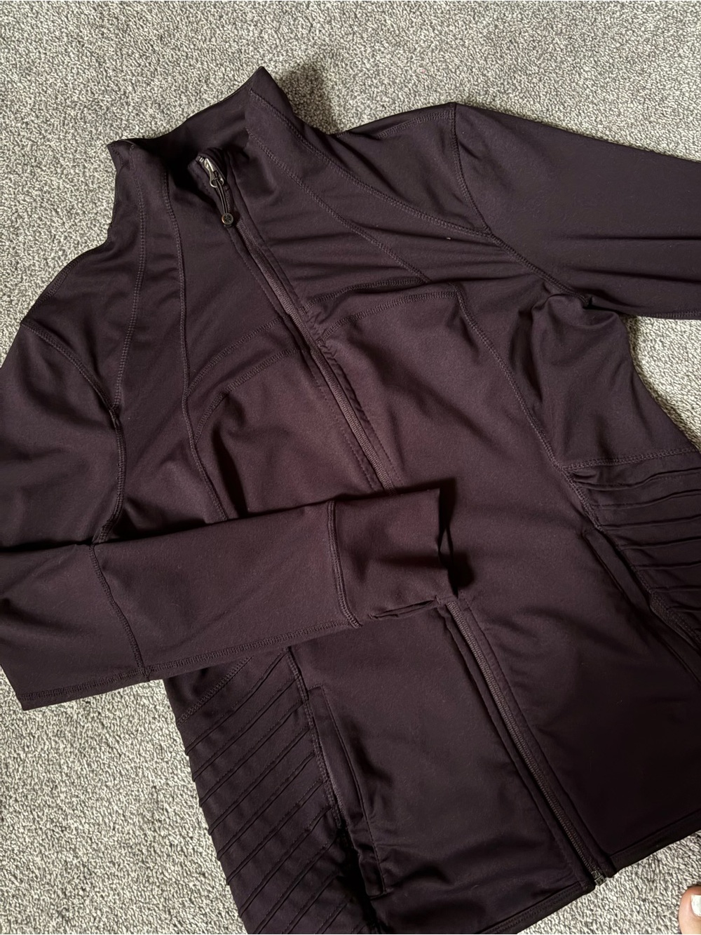 Tangerine Full Zip Dark Purple Athletic Jacket